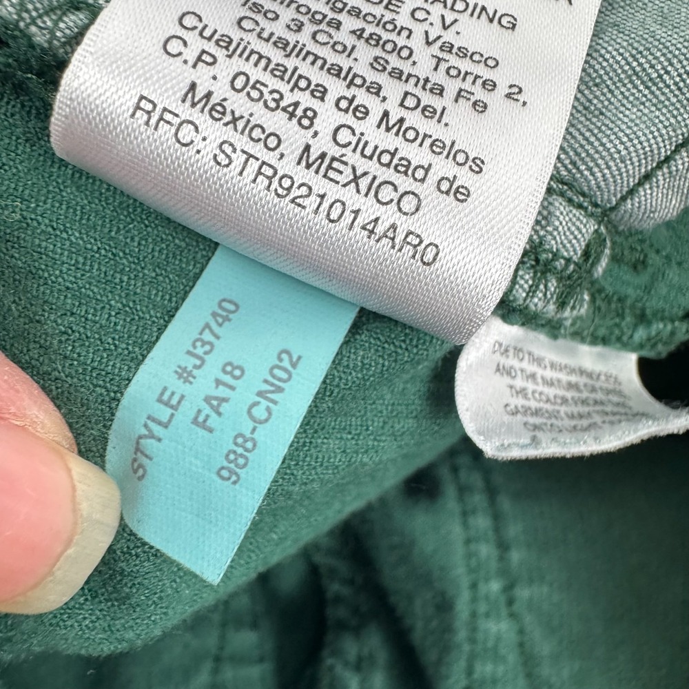 J. CREW Toothpick Womens 9" High-Rise corduroy ankle pants GREEN - 26 - Picture 7 of 7
